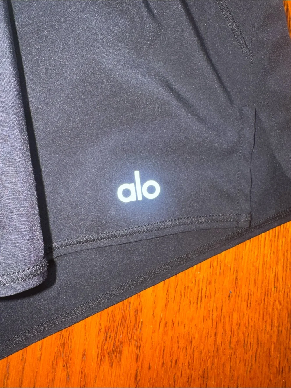 Alo Yoga Black Stride Running Shorts